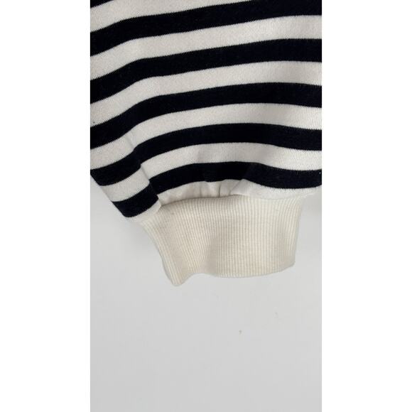 Live Well Lifestyle Womens Striped Sweatshirt Size XL Black White Pink Heart NWT - Picture 4 of 9